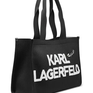 Karl Lagerfeld Black and White Logo Tote
